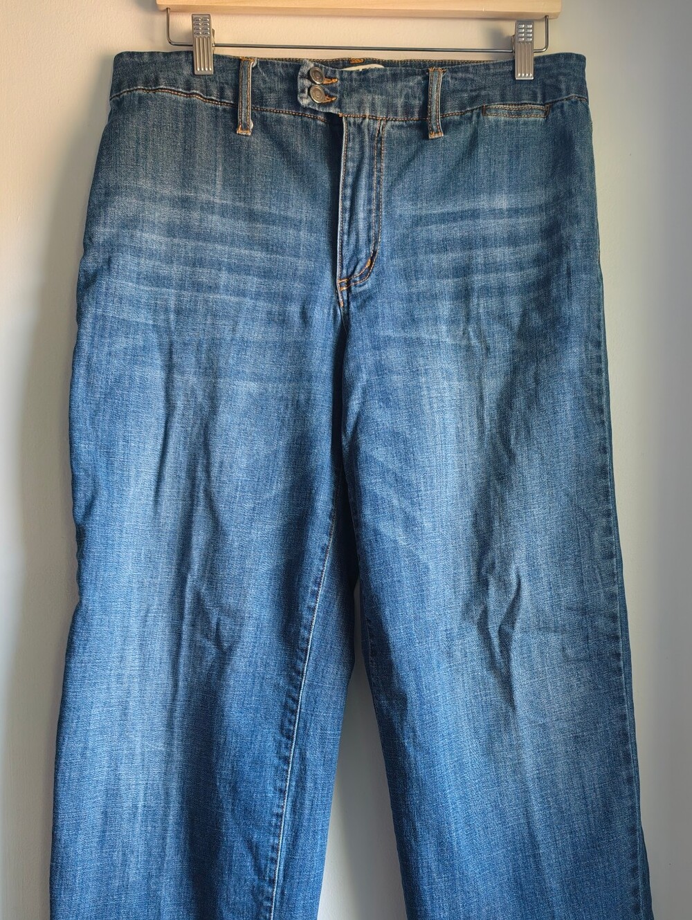 Code Bleu Women's Blue Denim Jeans Wide Leg 10